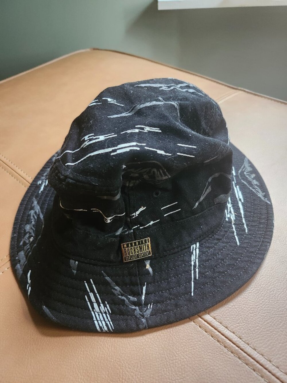 Rocksmith bucket hat with a black and white